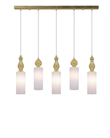 Linear Chandelier Nefeli Nefeli 111/RL 5a gold leaf-white pendant linear light