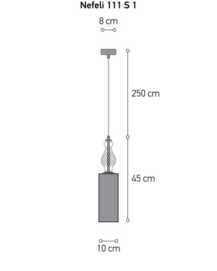 Pendant Lights Nefeli Nefeli 111/S 1 crystal-fume pendant light View 7