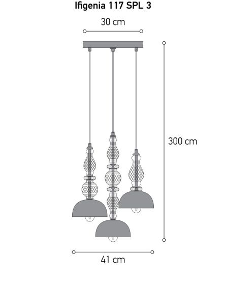 Pendant Lights Ifigenia Ifigenia 117/SPL 3 silver leaf-perla pendant light View 3