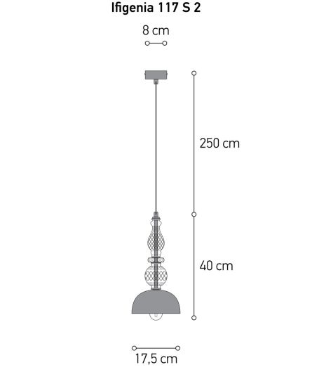 Pendant Lights Ifigenia Ifigenia 117/S 2 silver leaf-graphite pendant light View 4