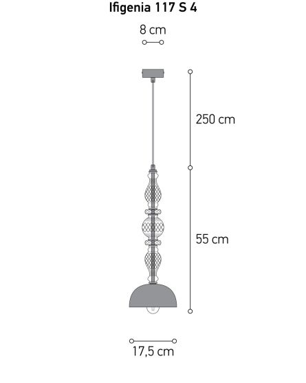 Φωτιστικά Οροφής-Κρεμαστά Ifigenia Ifigenia 117/S 4 φύλλο ασήμι-πέρλα φωτιστικό οροφής κρεμαστό Όψη 4