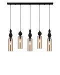 Linear Chandelier Nefeli Nefeli 111/RL 5a black-honey crystal pendant linear light