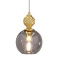 Pendant Lights Nefeli Nefeli 111/S 3 gold leaf-fume crystal pendant light